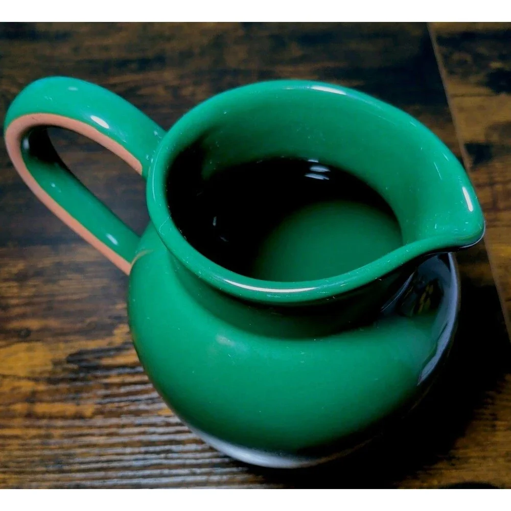 Lenox Portugal Terra Cotta Green Pitcher Spring St Patrick's Cottagecore